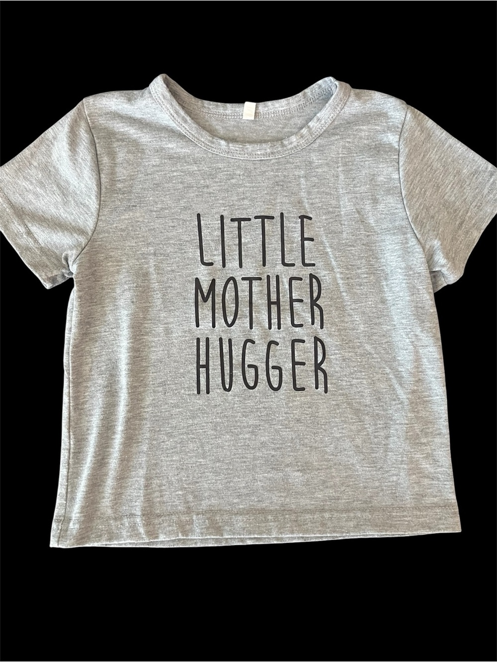 Little Mother Hugger Kids Gray Graphic Tee